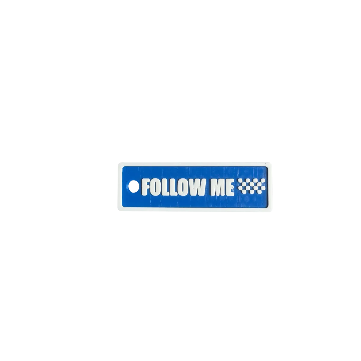 Schlüsselanhänger "FOLLOW ME" – Aviation Kunststoff Tag 82×26 mm