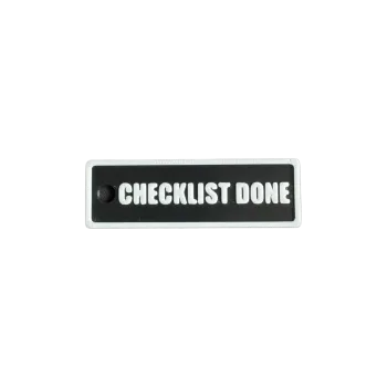 Schlüsselanhänger "CHECKLIST DONE" – Aviation Kunststoff Tag 82×26 mm