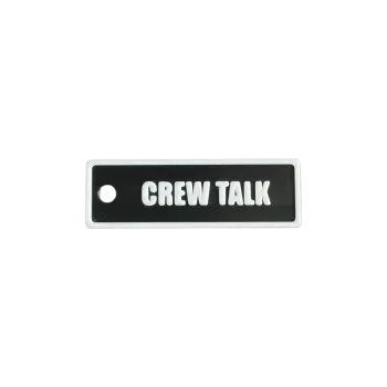 Schlüsselanhänger "CREW TALK" – Aviation Kunststoff Tag 82×26 mm