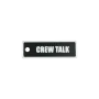 Schlüsselanhänger "CREW TALK" – Aviation Kunststoff Tag 82×26 mm