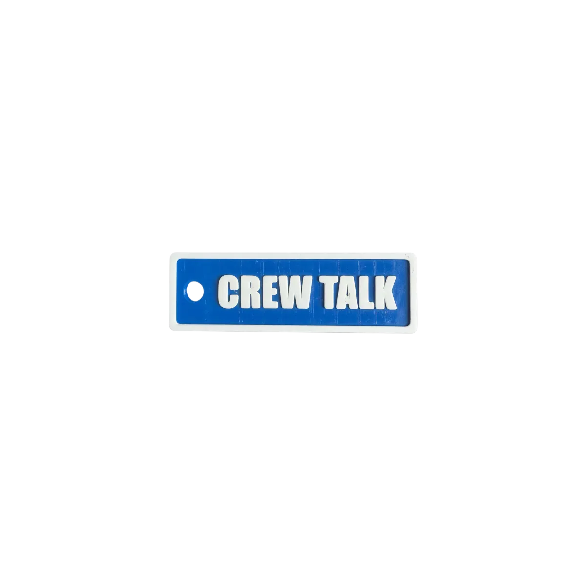 Schlüsselanhänger "CREW TALK" – Aviation Kunststoff Tag 82×26 mm