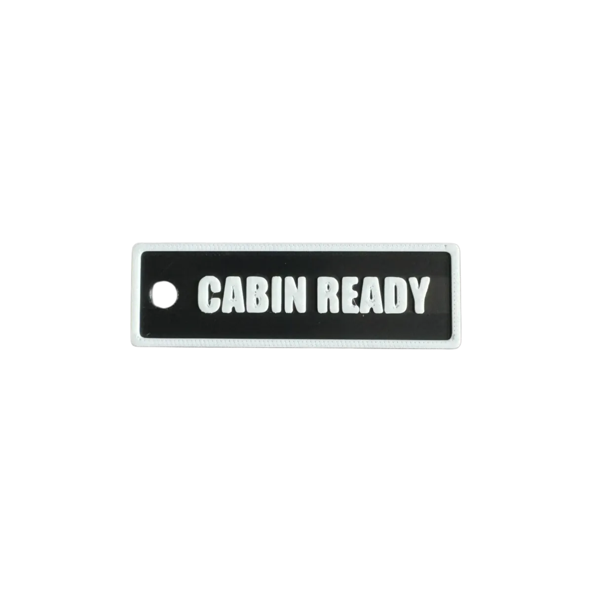 Schlüsselanhänger "CABIN READY" – Aviation Kunststoff Tag 82×26 mm