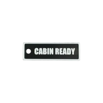 Schlüsselanhänger "CABIN READY" – Aviation Kunststoff Tag 82×26 mm