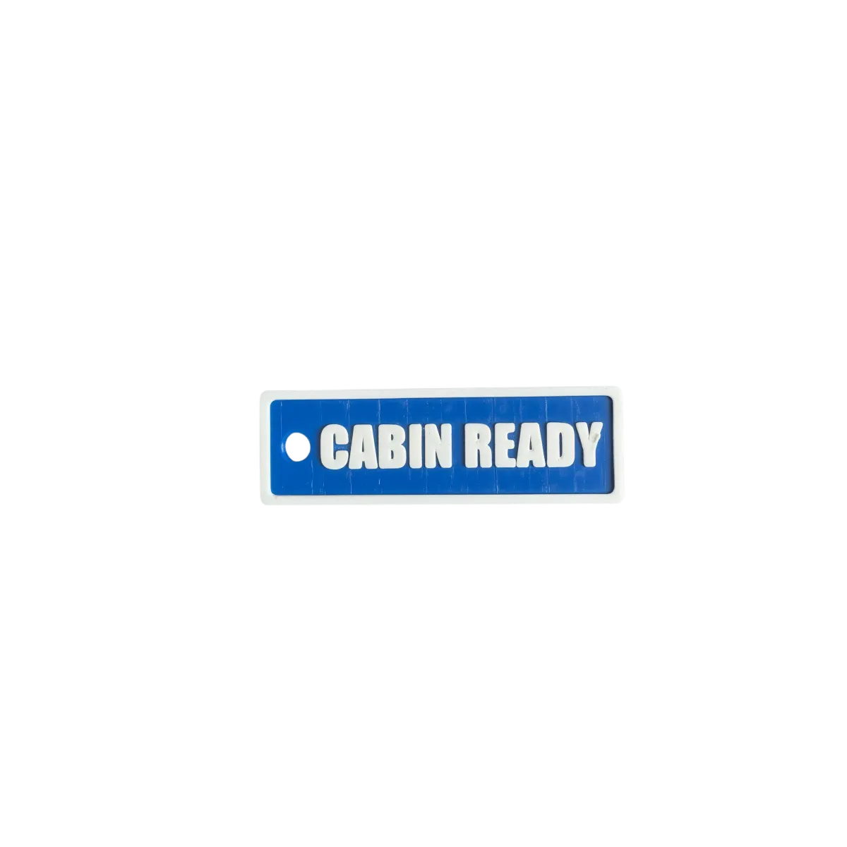 Schlüsselanhänger "CABIN READY" – Aviation Kunststoff Tag 82×26 mm