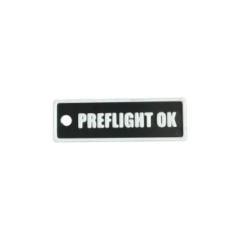 Schlüsselanhänger "PREFLIGHT OK" – Aviation Kunststoff Tag 82×26 mm