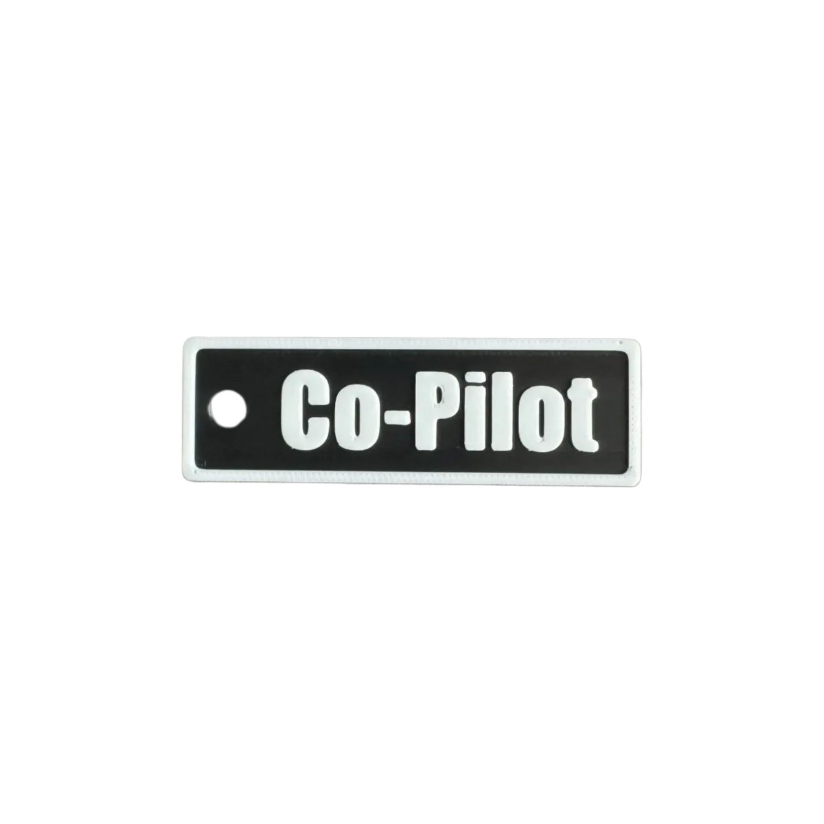 Schlüsselanhänger "Co-Pilot" – Aviation Kunststoff Tag 82×26 mm