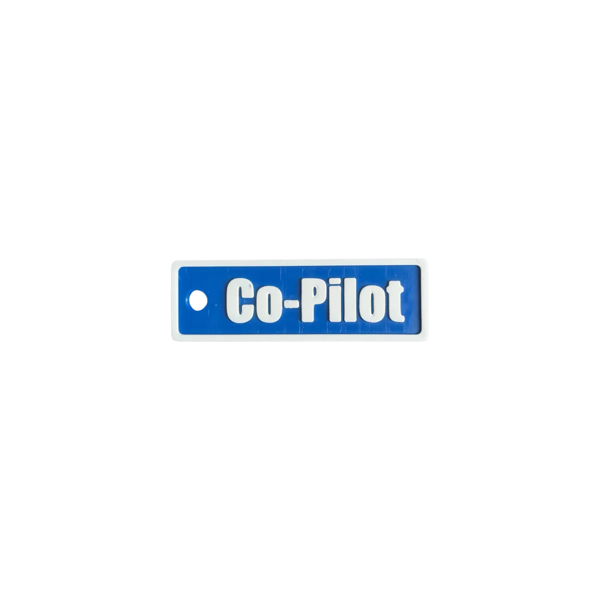 Schlüsselanhänger "Co-Pilot" – Aviation Kunststoff Tag 82×26 mm