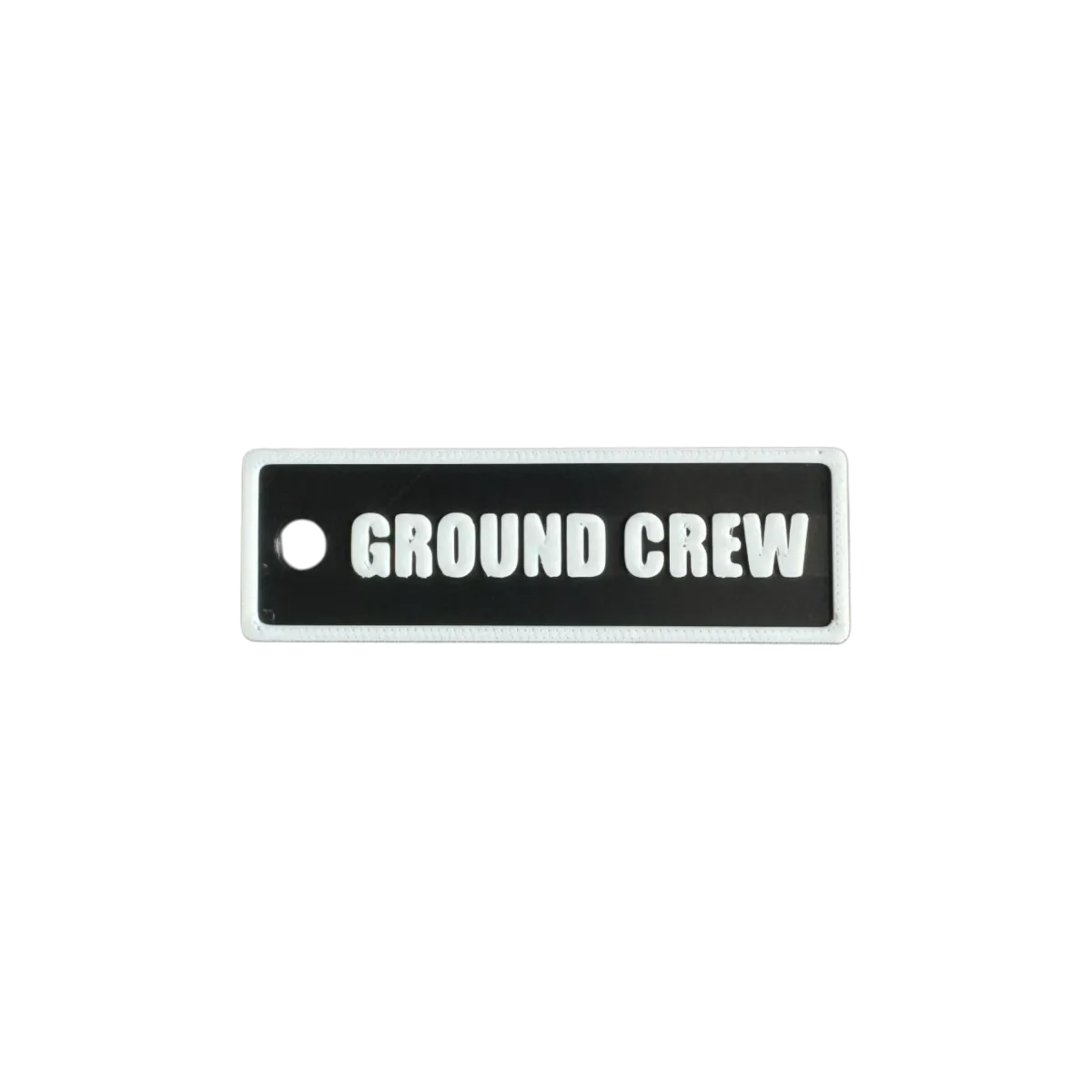 Schlüsselanhänger "GROUND CREW" – Aviation Kunststoff Tag 82×26 mm