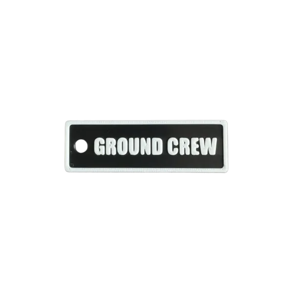 Schlüsselanhänger "GROUND CREW" – Aviation Kunststoff Tag 82×26 mm