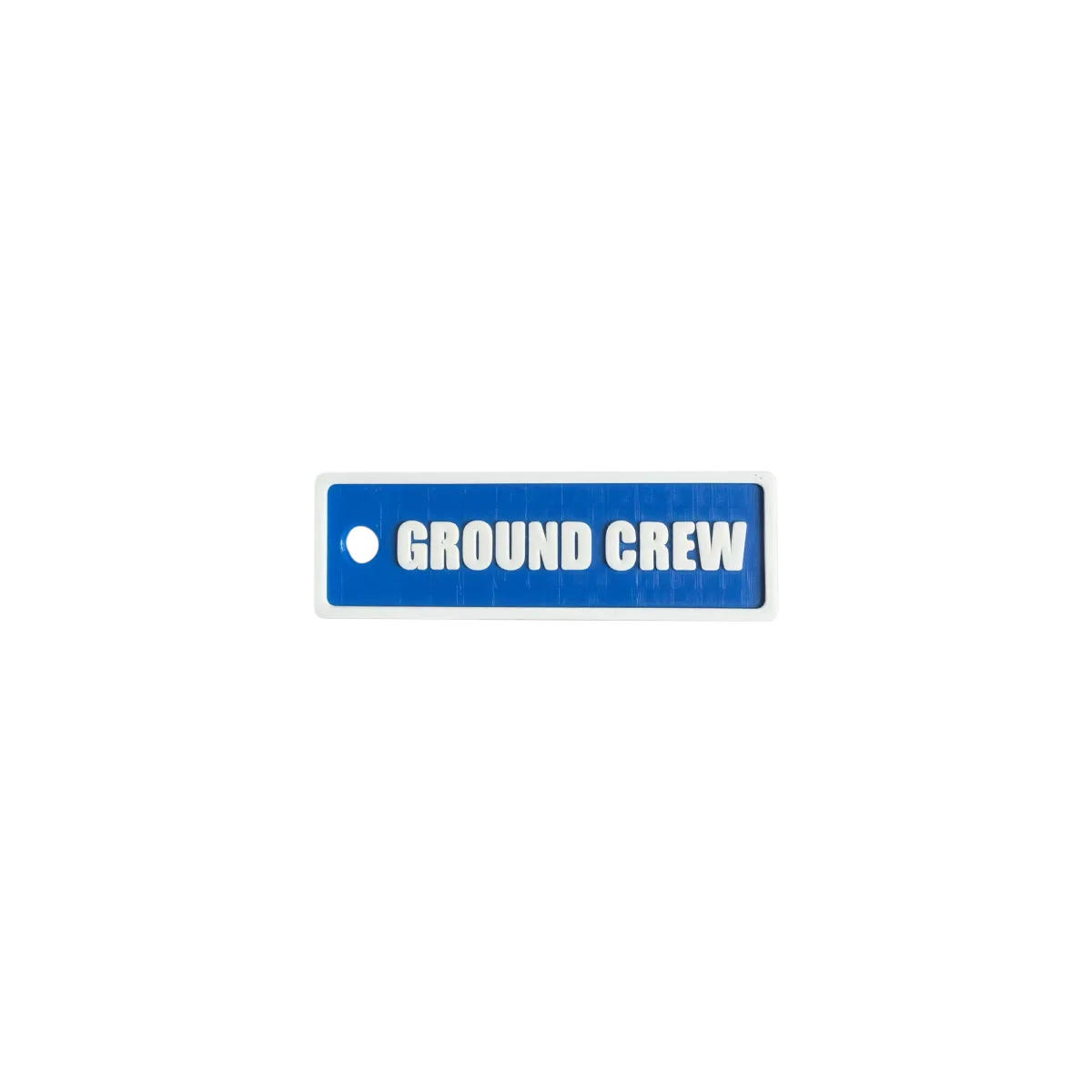 Schlüsselanhänger "GROUND CREW" – Aviation Kunststoff Tag 82×26 mm