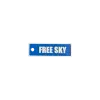 Schlüsselanhänger "FREE SKY" – Aviation Kunststoff Tag 82×26 mm