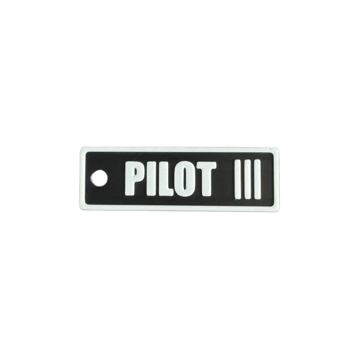Schlüsselanhänger Pilot Level III – Aviation Kunststoff Tag 82×26 mm