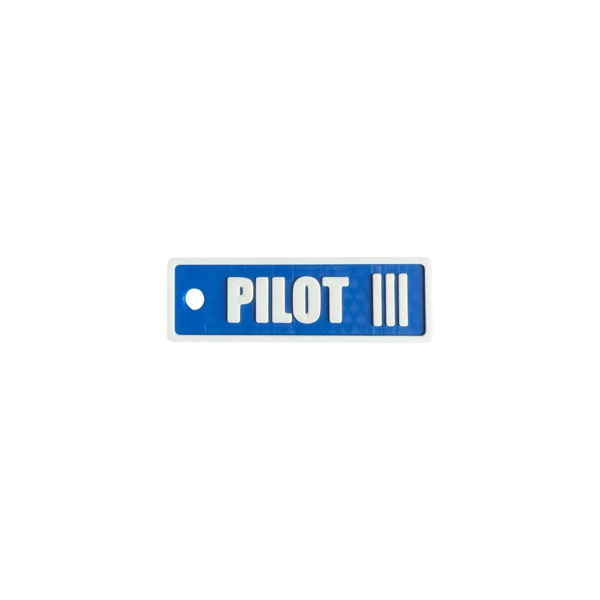 Schlüsselanhänger Pilot Level III – Aviation Kunststoff Tag 82×26 mm
