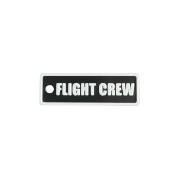 Schlüsselanhänger "FLIGHT CREW" – Aviation Kunststoff Tag 82×26 mm