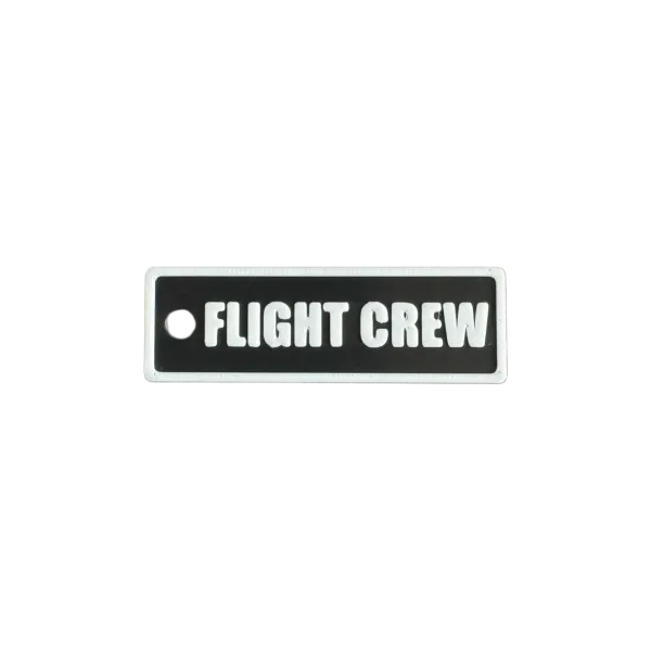 Schlüsselanhänger "FLIGHT CREW" – Aviation Kunststoff Tag 82×26 mm