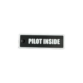 Schlüsselanhänger "PILOT INSIDE" – Aviation Kunststoff Tag 82×26 mm
