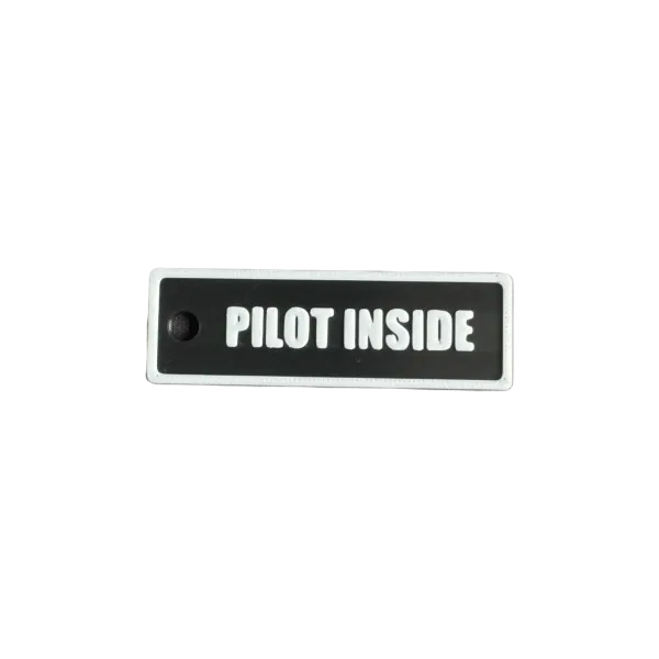 Schlüsselanhänger "PILOT INSIDE" – Aviation Kunststoff Tag 82×26 mm