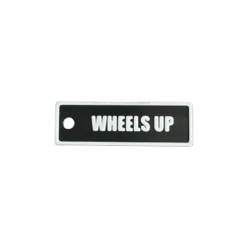 Schlüsselanhänger "WHEELS UP" – Aviation Kunststoff Tag 82×26 mm