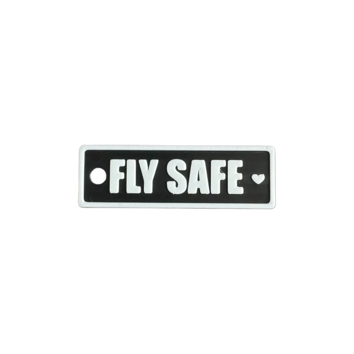 Schlüsselanhänger "FLY SAFE" – Aviation Kunststoff Tag 82×26 mm