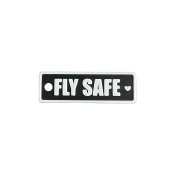 Schlüsselanhänger "FLY SAFE" – Aviation Kunststoff Tag 82×26 mm