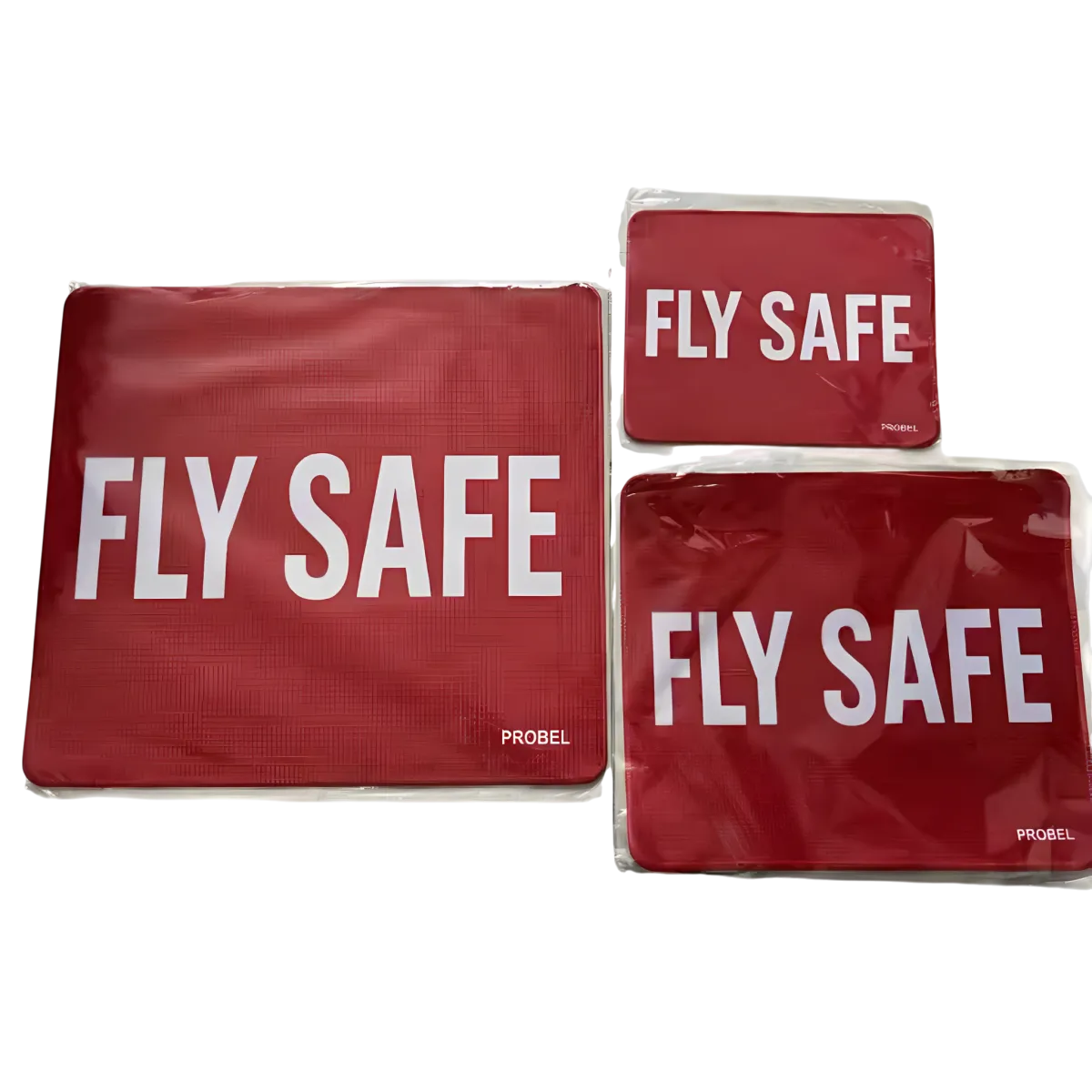 Mousepad "FLY SAFE" PROBEL – Aviation Desk Mat, rot