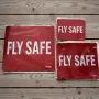 Tapis de souris "FLY SAFE" PROBEL – Style aviation, rouge