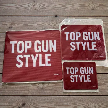 Mousepad "TOP GUN STYLE" PROBEL – Aviation Desk Mat, rot