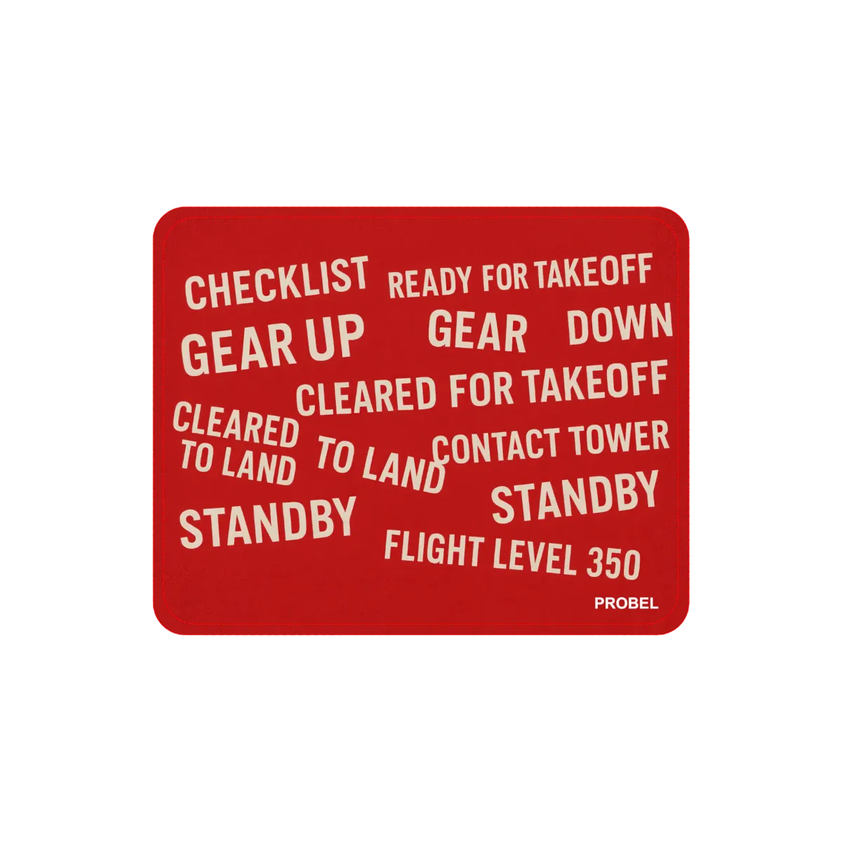 Mousepad "Aviation Radio Calls" PROBEL – Aviation Desk Mat, rot