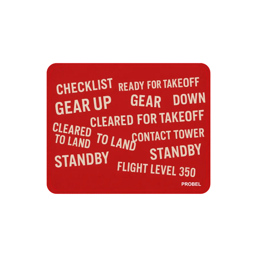 Mousepad „Aviation Radio Calls“, rot