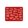 Tappetino per mouse "Aviation Abbreviations" PROBEL – Stile aviazione, rosso