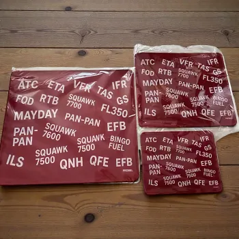 Mousepad "Aviation Abbreviations" PROBEL – Aviation Desk Mat, rot