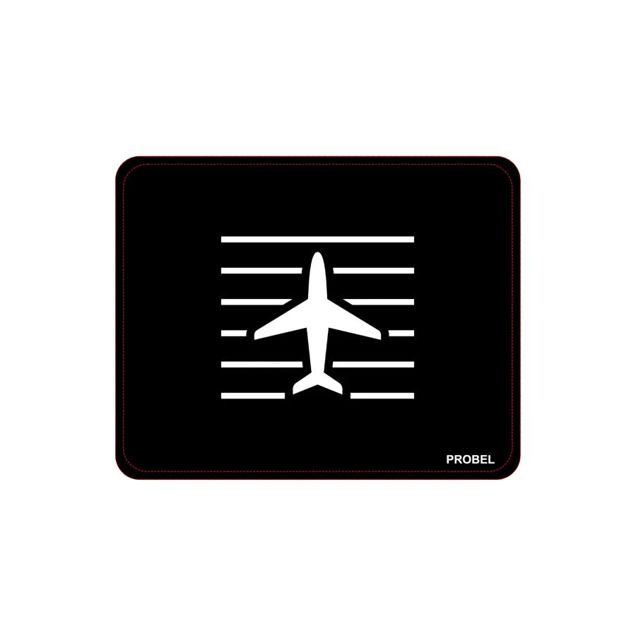 Mousepad „Runway Approach“, schwarz