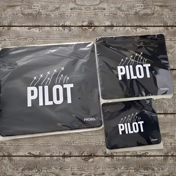 Mousepad „PILOT“, schwarz