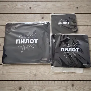 Tapis de souris "ПИЛОТ" PROBEL – Style aviation, noir
