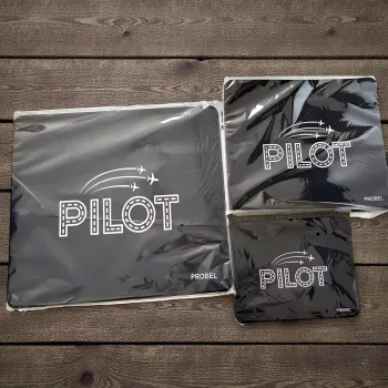 Alfombrilla de ratón "PILOT Lights" PROBEL – Estilo Aviación, negra