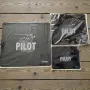 Mousepad "Pilot Line Art" PROBEL – Aviation Desk Mat, schwarz