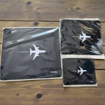 Alfombrilla de ratón "Jet Silhouette" PROBEL – Estilo aviación, negra