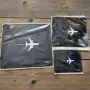 Tapis de souris "Jet Silhouette" PROBEL – Style aviation, noir
