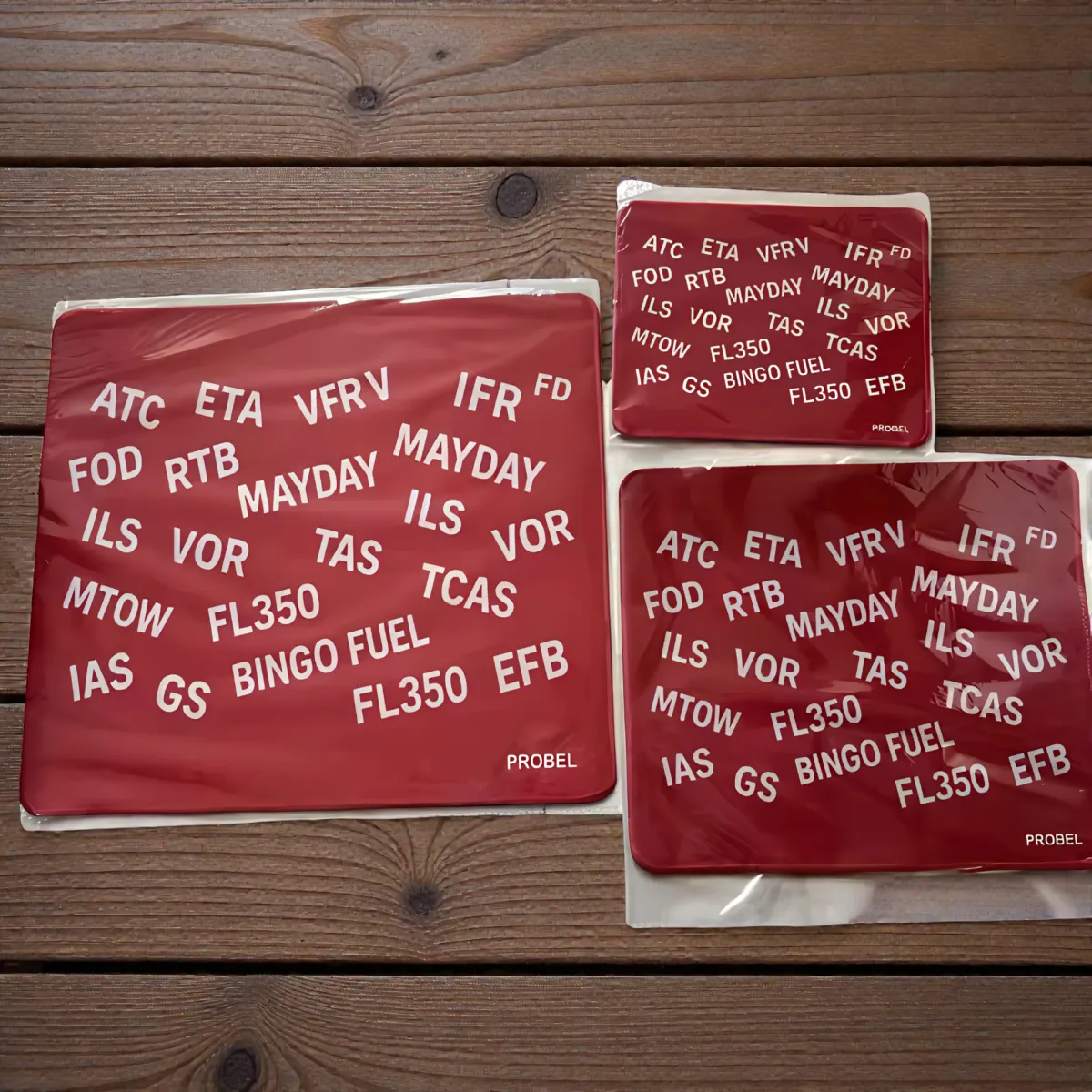 Mousepad "Aviation Acronyms" PROBEL – Flight Desk Mat, rot