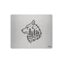 Aluminium-Mousepad PROBEL – Lasergravur „Wolf im Wald bei Nacht“