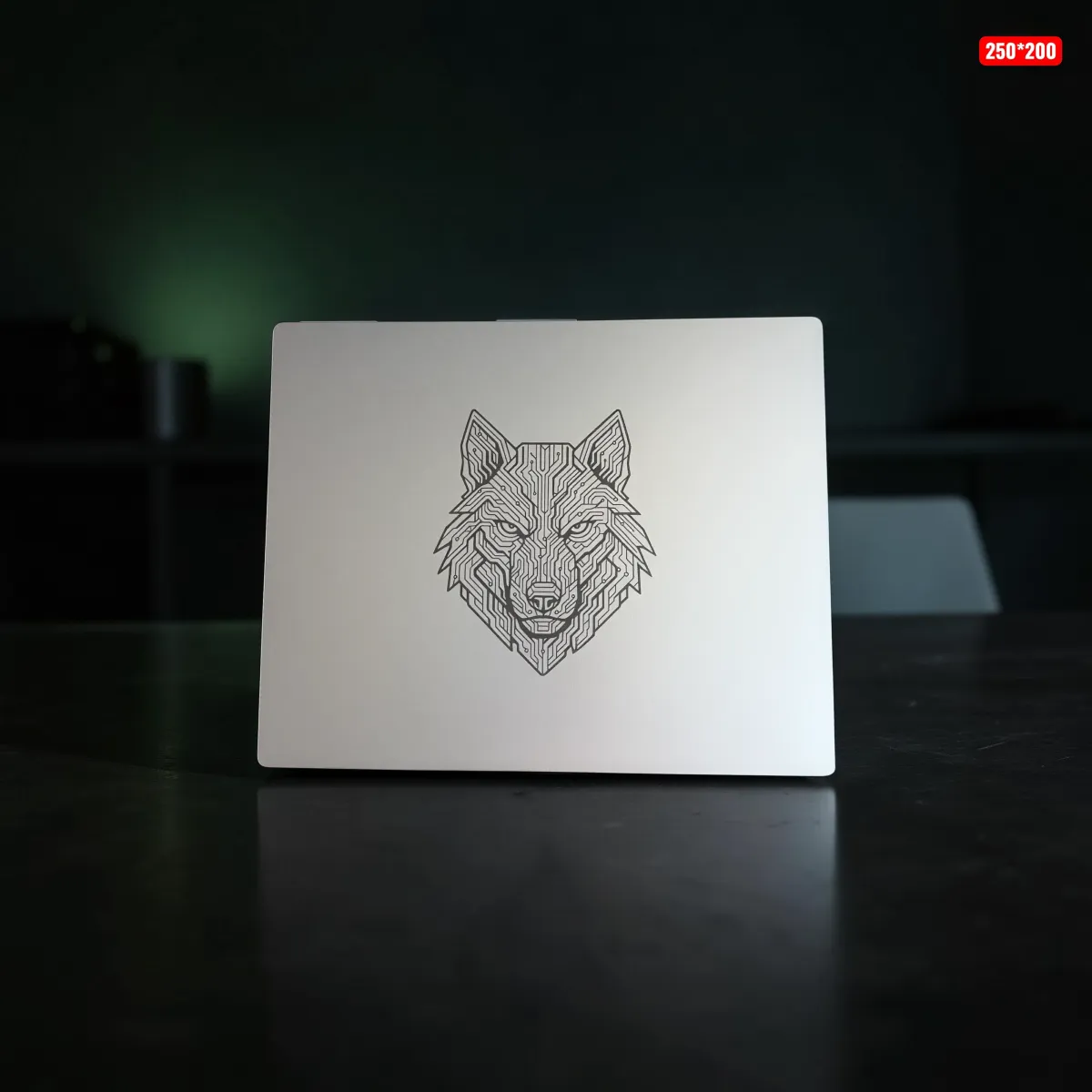 Aluminium-Mousepad PROBEL – Lasergravur „Cyber Wolf“
