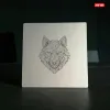 Aluminium-Mousepad PROBEL – Lasergravur „Cyber Wolf“