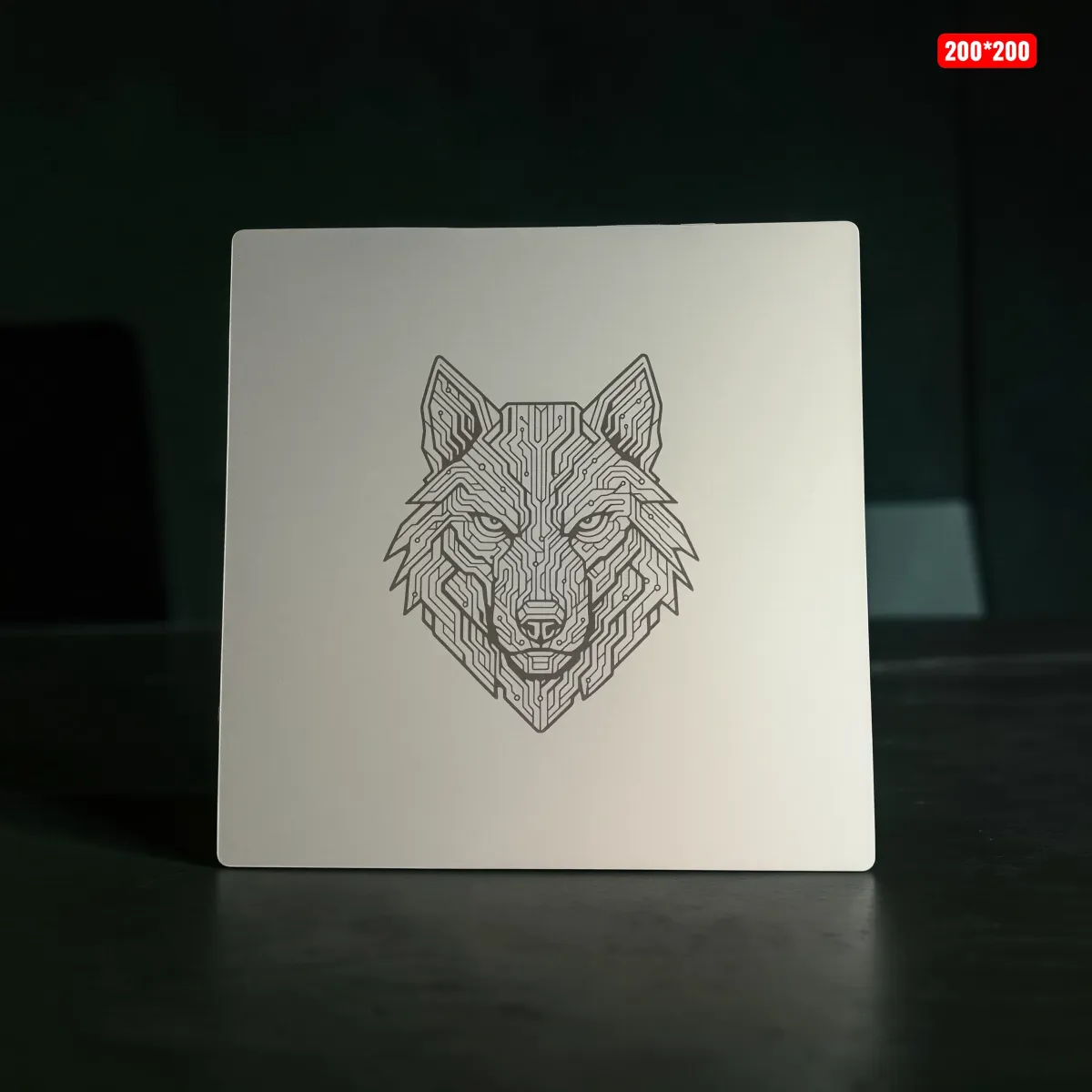 Aluminium-Mousepad PROBEL – Lasergravur „Cyber Wolf“