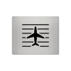 Aluminium-Mousepad – Lasergravur „Flugzeug über Startbahn“