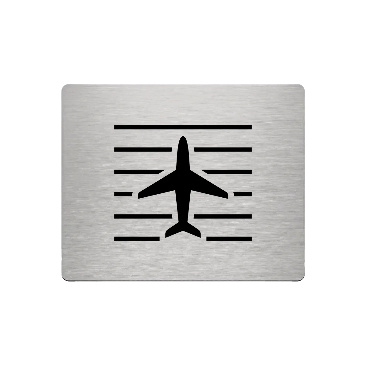 Aluminium-Mousepad – Lasergravur „Flugzeug über Startbahn“