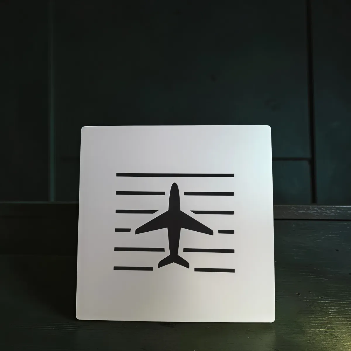 Aluminium-Mousepad – Lasergravur „Flugzeug über Startbahn“