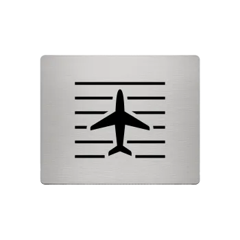 Aluminium-Mousepad – Lasergravur „Flugzeug über Startbahn“
