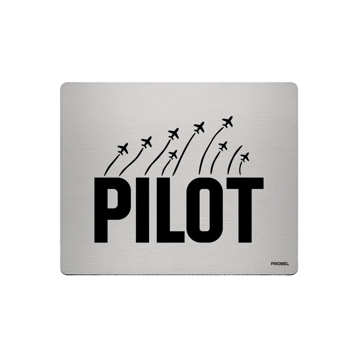 Алюминиевый коврик для мыши – лазерная гравировка «PILOT с траекториями полёта»