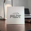 Aluminium-Mousepad – Lasergravur „PILOT mit Runway-Schrift“