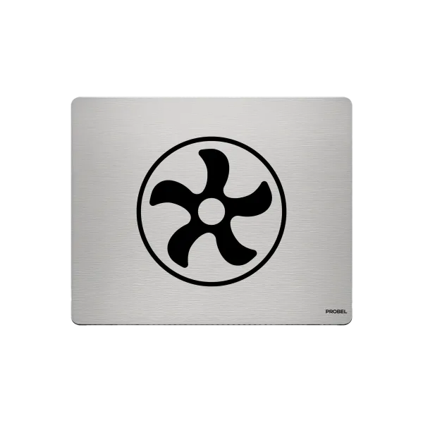 Aluminium-Mousepad – Lasergravur „Flugzeug-Turbine“